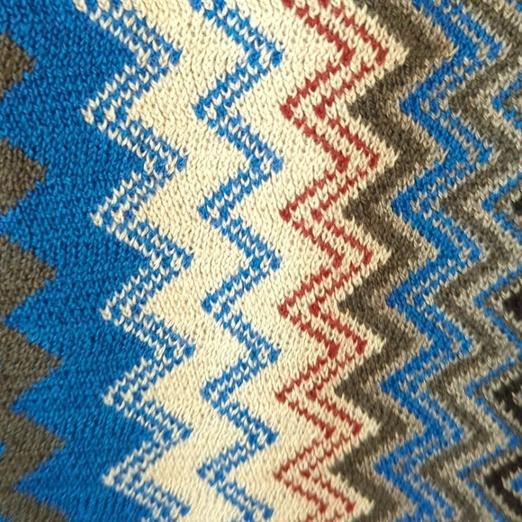 Missoni wool zig zag mountain print long wool fringe scarf - Picture 4 of 6